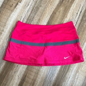 Nike Pink and Gray Women's Athletic Dri-Fit Skirt with built in shorts size L